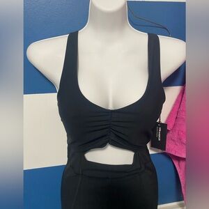 NWT! YPB sculptLUX Active Onesie - Black - Small Abercrombie & Fitch